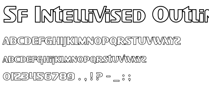 SF Intellivised Outline font